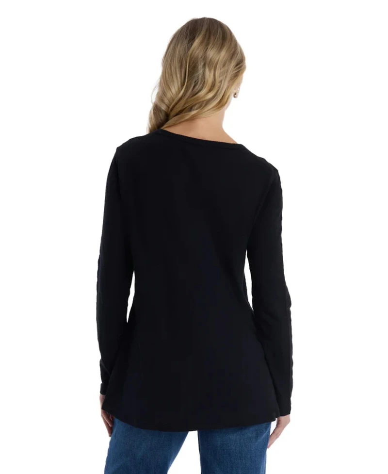 Wilt Clothing Women's Wide Neck Long Sleeve Tee