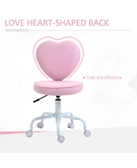 Homcom Heart Love Shaped Design Office Chair with Adjustable Height,
