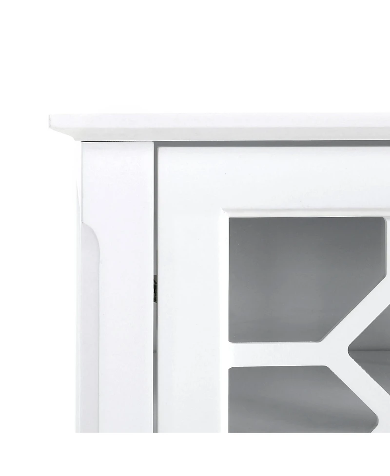 Homcom Sideboard Display Cabinet with Double Glass Doors & 2 Adjustable Shelves