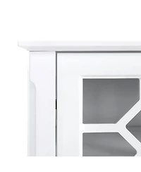 Homcom Sideboard Display Cabinet with Double Glass Doors & 2 Adjustable Shelves