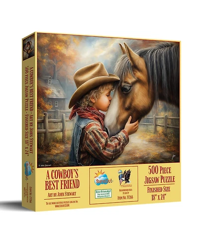 SunsOut A Cowboys Best Friend 500 piece Jigsaw Puzzle for Adults