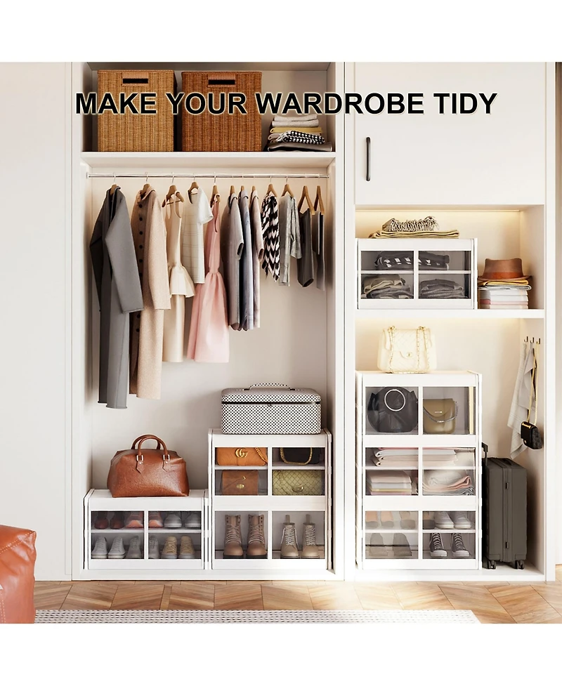 Homlux Hausource Decorative Storage Cabinet Accent Display Cabinet with Adjustable Shelves