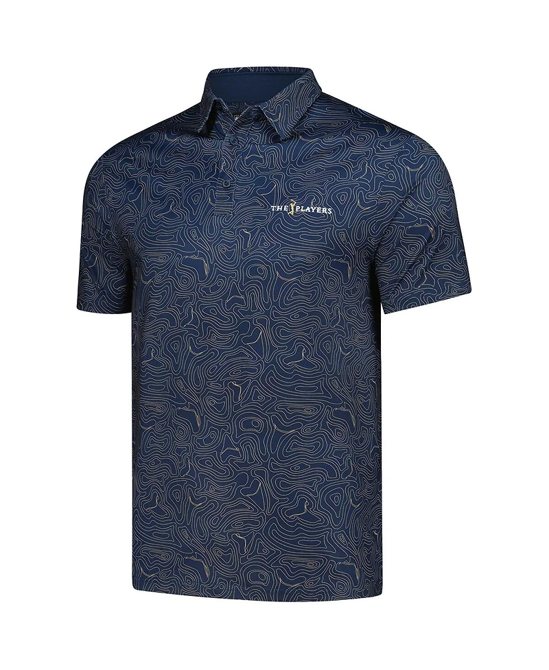 Flomotion Men's Navy The Players Toothy Topo Polo Shirt