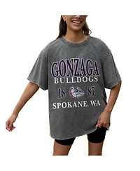 Gameday Couture Women's Grey Gonzaga Bulldogs Oversized Snow Wash T-Shirt