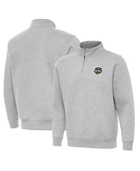 Antigua Men's Gray Michigan Wolverines 2026 Ncaa Men's Basketball National Champions Victory Quarter-Zip Top