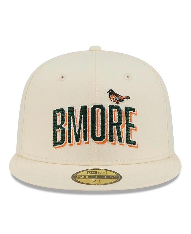 New Era Men's Cream Baltimore Orioles 2026 City Connect 59FIFTY Fitted Hat