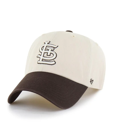 '47 Brand Men's Natural/Brown St. Louis Cardinals Two-Tone Fashion Clean Up Adjustable Hat