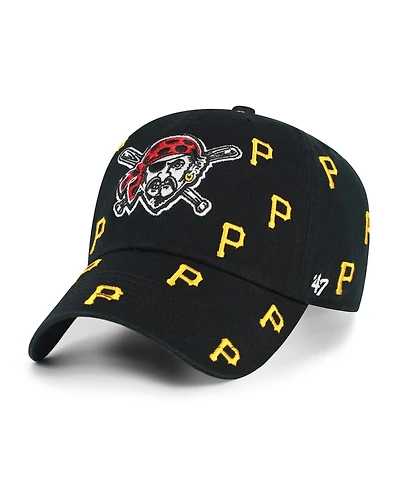 '47 Brand Women's Black Pittsburgh Pirates Confetti Clean Up Adjustable Hat