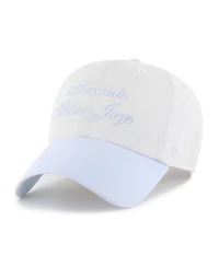 '47 Brand Women's White/Light Blue Toronto Blue Jays Gelato Two-Tone Clean Up Adjustable Hat