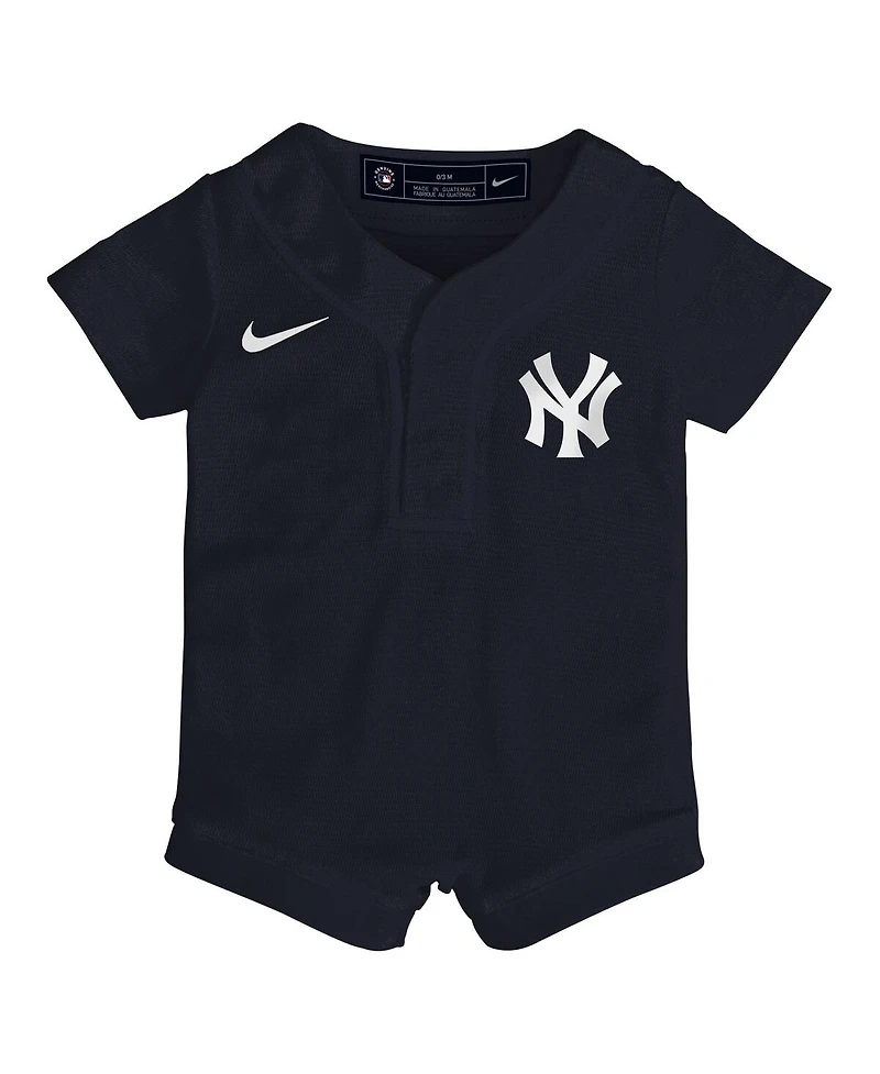 Nike Baby Boys and Girls Navy New York Yankees Alternate Replica Romper Jersey
