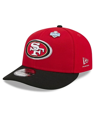 New Era Big Boys and Girls Scarlet/Black San Francisco 49ers 2026 Nfl Draft Pre-Curved 9FIFTY Snapback Hat