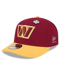 New Era Big Boys and Girls Burgundy/Gold Washington Commanders 2026 Nfl Draft Pre-Curved 9FIFTY Snapback Hat