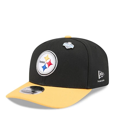 New Era Men's Black/Gold Pittsburgh Steelers 2026 Nfl Draft 9SEVENTY Adjustable Hat