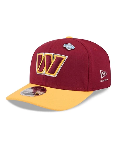 New Era Men's Burgundy/Gold Washington Commanders 2026 Nfl Draft 9SEVENTY Adjustable Hat