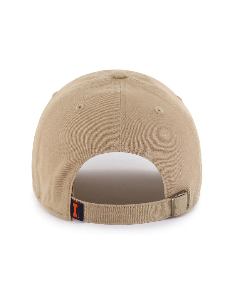 '47 Brand Men's Khaki Illinois Fighting Illini Vault Clean Up Adjustable Hat