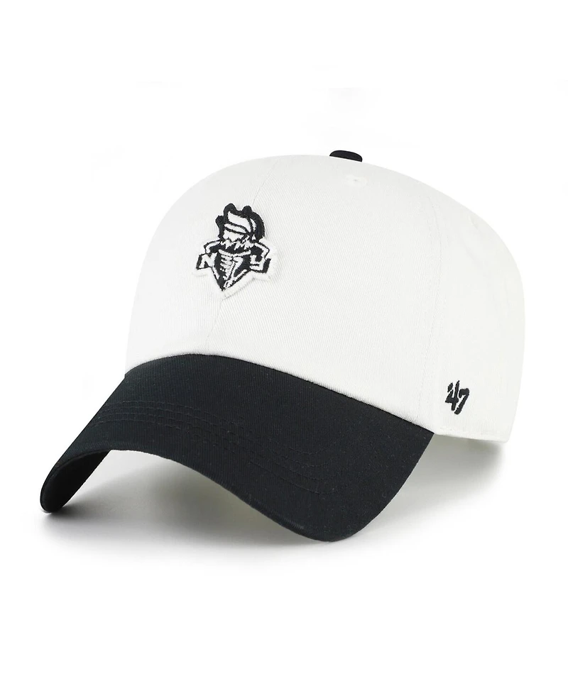 '47 Brand Men's and Women's White/Black New York Liberty Contemporary Two-Tone Clean Up Adjustable Hat