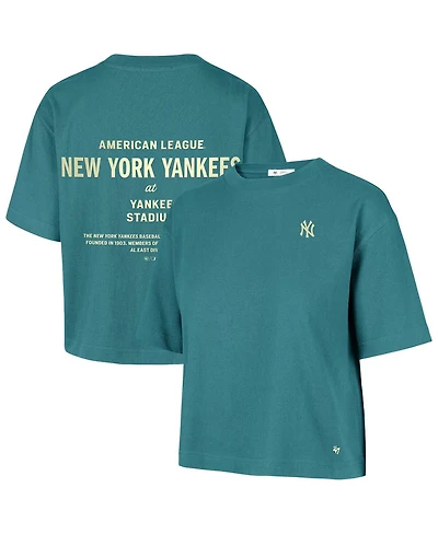 '47 Brand Women's Teal New York Yankees Contemporary Basics Leon City T-Shirt