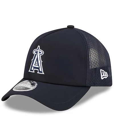 New Era Men's Navy Los Angeles Angels 2026 Batting Practice Apex 9FORTY Adjustable Trucker Hat