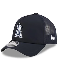 New Era Men's Navy Los Angeles Angels 2026 Batting Practice Apex 9FORTY Adjustable Trucker Hat