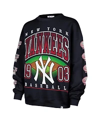 '47 Brand Women's Navy New York Yankees Trendy Team Go Big Oversized Sweatshirt
