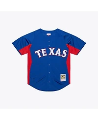Mitchell & Ness Men's Adrian Beltre Royal Texas Rangers Cooperstown Mesh Batting Practice Button-Up Jersey