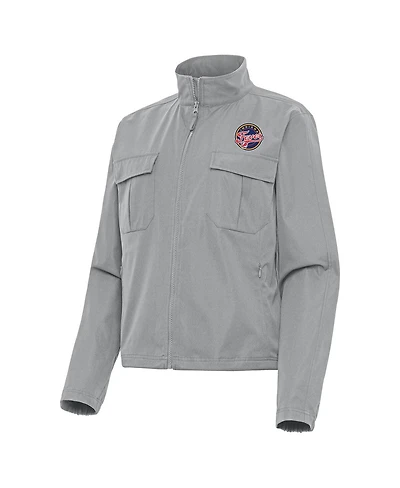 Antigua Women's Gray Indiana Fever Even Par Full-Zip Jacket