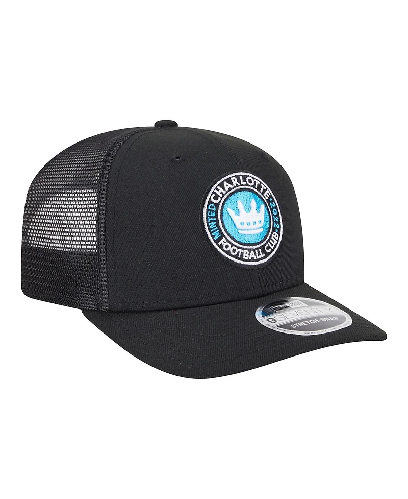 New Era Men's Black Charlotte Fc Jersey Hook 9SEVENTY Adjustable Hat