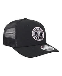 New Era Men's Black Inter Miami Cf Jersey Hook 9SEVENTY Adjustable Hat