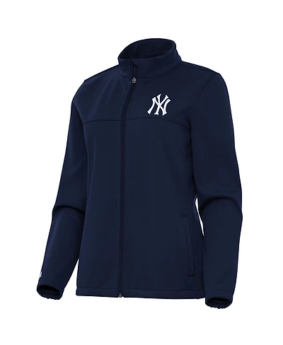 Antigua Women's Navy New York Yankees Links 2 Golf Full-Zip Jacket