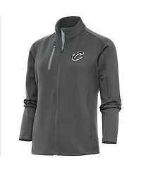 Antigua Women's Charcoal Cleveland Cavaliers Brushed Metallic Generation Full-Zip Jacket