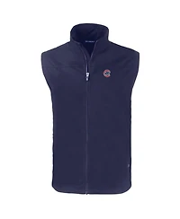 Cutter & Buck Men's Navy Chicago Cubs Big Tall Charter Eco Full-Zip Vest