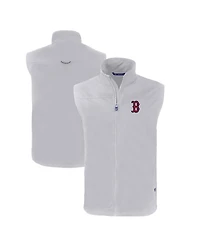 Cutter & Buck Men's Gray Boston Red Sox Charter Eco Full-Zip Vest
