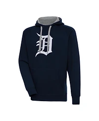 Antigua Men's Navy Detroit Tigers Victory Chenille Pullover Hoodie
