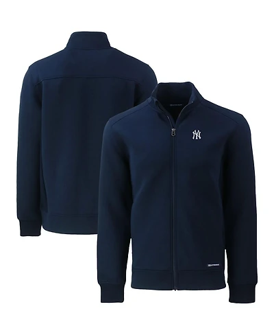Cutter & Buck Men's Navy New York Yankees Big Tall Roam Eco Full-Zip Jacket