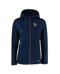 Cutter & Buck Women's Navy Milwaukee Brewers Evoke Eco Softshell Full-Zip Jacket