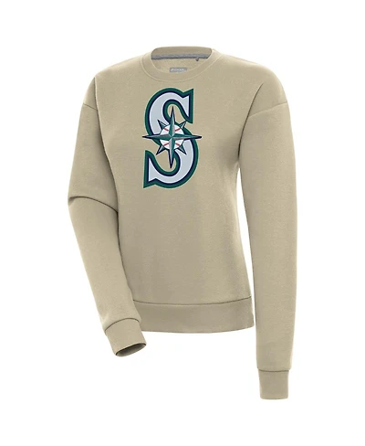 Antigua Women's Khaki Seattle Mariners Victory Pullover Sweatshirt