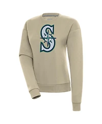 Antigua Women's Khaki Seattle Mariners Victory Pullover Sweatshirt