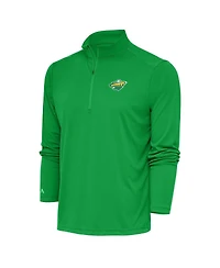 Antigua Men's Green Minnesota Wild Special Edition 2.0 Tribute Quarter-Zip Pullover Top