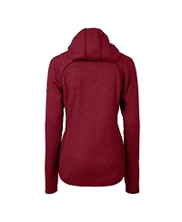 Cutter & Buck Women's Cardinal Philadelphia Phillies Americana Logo Mainsail Sweater-Knit Full-Zip Hoodie