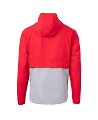 Cutter & Buck Men's Red/Gray Cincinnati Reds Charter Eco Half-Zip Anorak Jacket