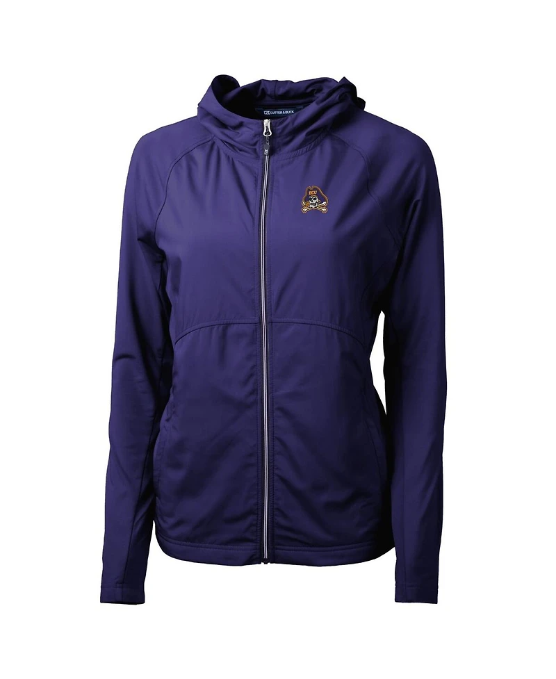 Cutter & Buck Women's Purple Ecu Pirates Adapt Eco Knit Full-Zip Hoodie