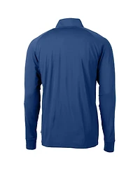 Cutter & Buck Men's Royal Kansas City Royals Adapt Eco Knit Stretch Quarter-Zip Pullover Top