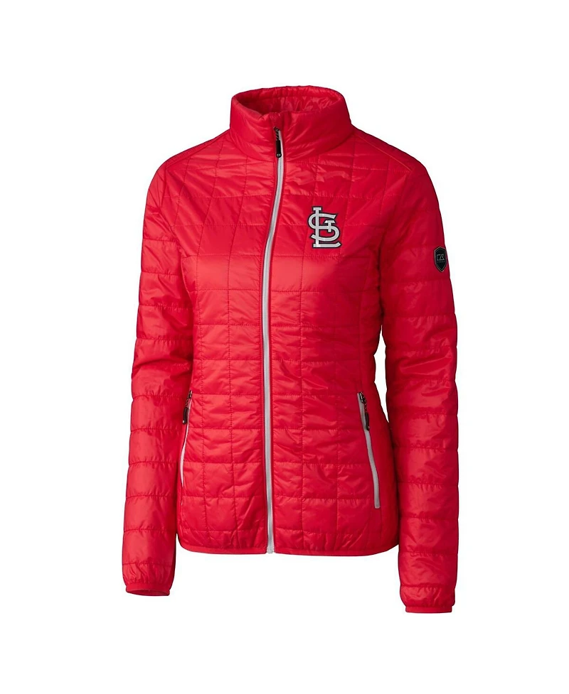 Cutter & Buck Women's Red St. Louis Cardinals Rainier PrimaLoft Eco Full-Zip Puffer Jacket