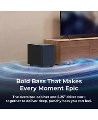 Ultimea Poseidon R3T 2.1ch Soundbar with Wireless Subwoofer, App Control, Soundbar for Smart Tv, Bluetooth 6.0, Hdmi, Optical, 240W Peak Power