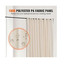 Sugift Portable Panel Room Divider with Wheels, 121.5 x 17.7 x 96.7 in Freestanding Curtain Divider Privacy Screen for Office Bedroom