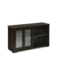 Gouun Sliding Glass Door Sideboard Buffet Cabinet with Adjustable Shelves