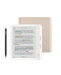 Kobo Libra Colour 32GB eReader with Sand Notebook SleepCover Case and Stylus Bundle