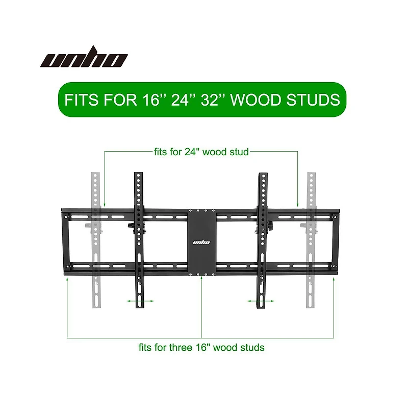 Unho Low Profile Tilt Tv Wall Mount for 32-85 Inch TVs, 132lbs Capacity,Max Vesa 800x400mm