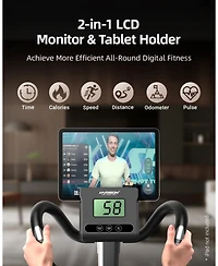 Harison Recumbent Exercise Bike, 350 lbs Capacity, Magnetic with Lcd Monitor (Hrm-B50A)