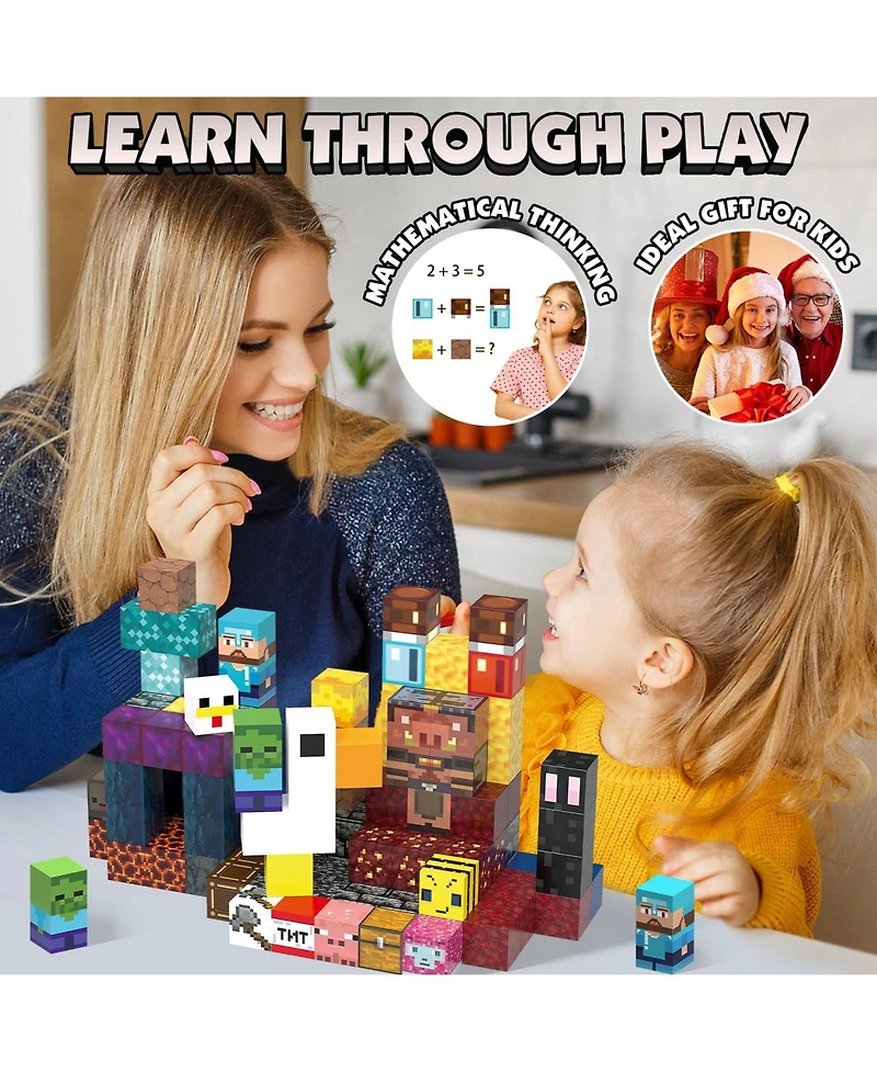 Gnuadz 1 Inch Magnetic Blocks Building Toys Set for Kids